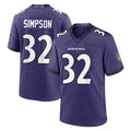 B.Ravens #32 Trenton Simpson Player Purple Limited Home Game CAdoa Stitched Jerseys