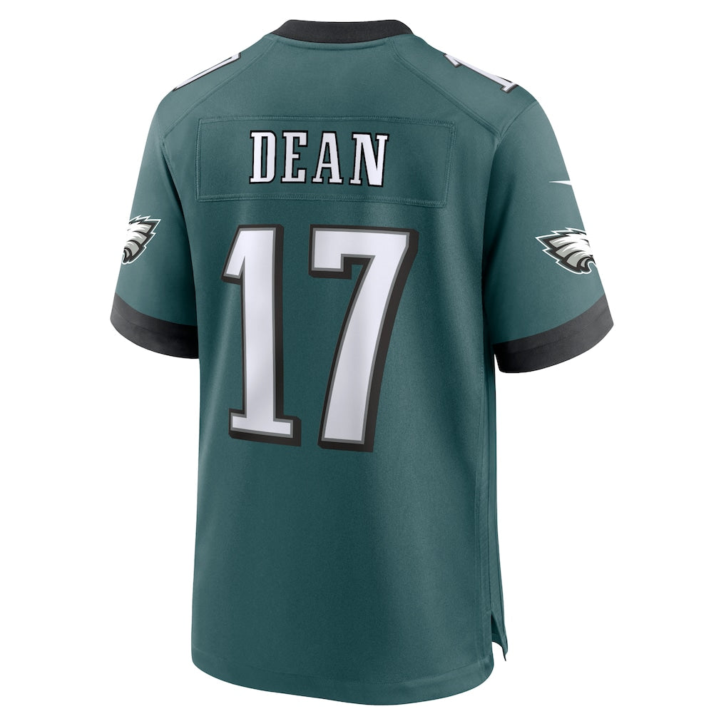 CAdoa P.Eagles #17 Nakobe Dean Midnight Green Team Game Jersey