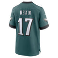 CAdoa P.Eagles #17 Nakobe Dean Midnight Green Team Game Jersey