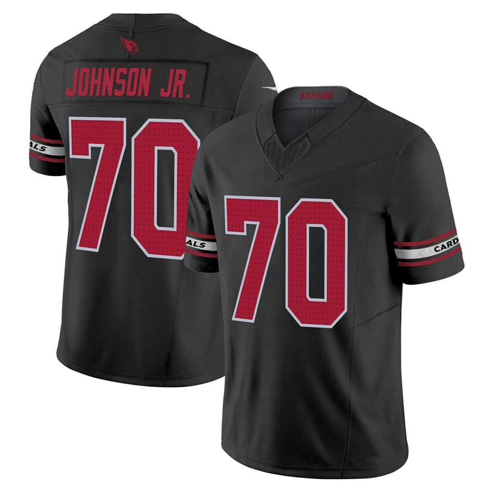 A.Cardinals #70 Paris Johnson Jr. Player Black Vapor F.U.S.E. Limited Home Game CAdoa Stitched Jerseys
