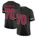 A.Cardinals #70 Paris Johnson Jr. Player Black Vapor F.U.S.E. Limited Home Game CAdoa Stitched Jerseys