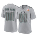 Custom P.Eagles Gray Atmosphere Fashion Super Bowl LIX Home Game Any Name & Numbers CAdoa Stitched Jerseys