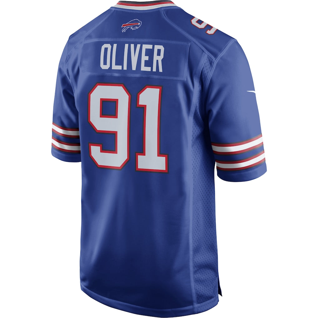 CAdoa B.Bills #91 Ed Oliver Royal Game Player Jersey