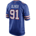 CAdoa B.Bills #91 Ed Oliver Royal Game Player Jersey