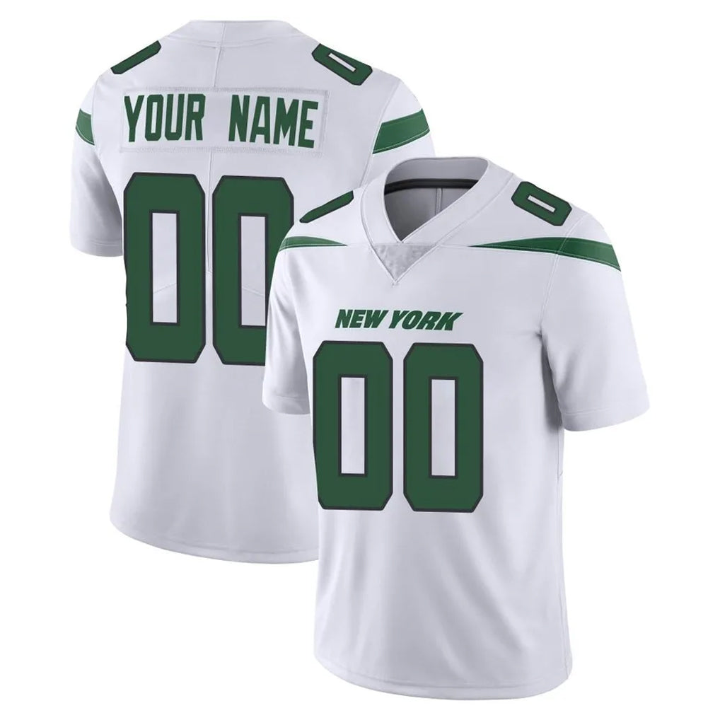 Custom NY.Jets White Spotlight Limited Vapor Home Game Any Name & Numbers CAdoa Stitched Jerseys