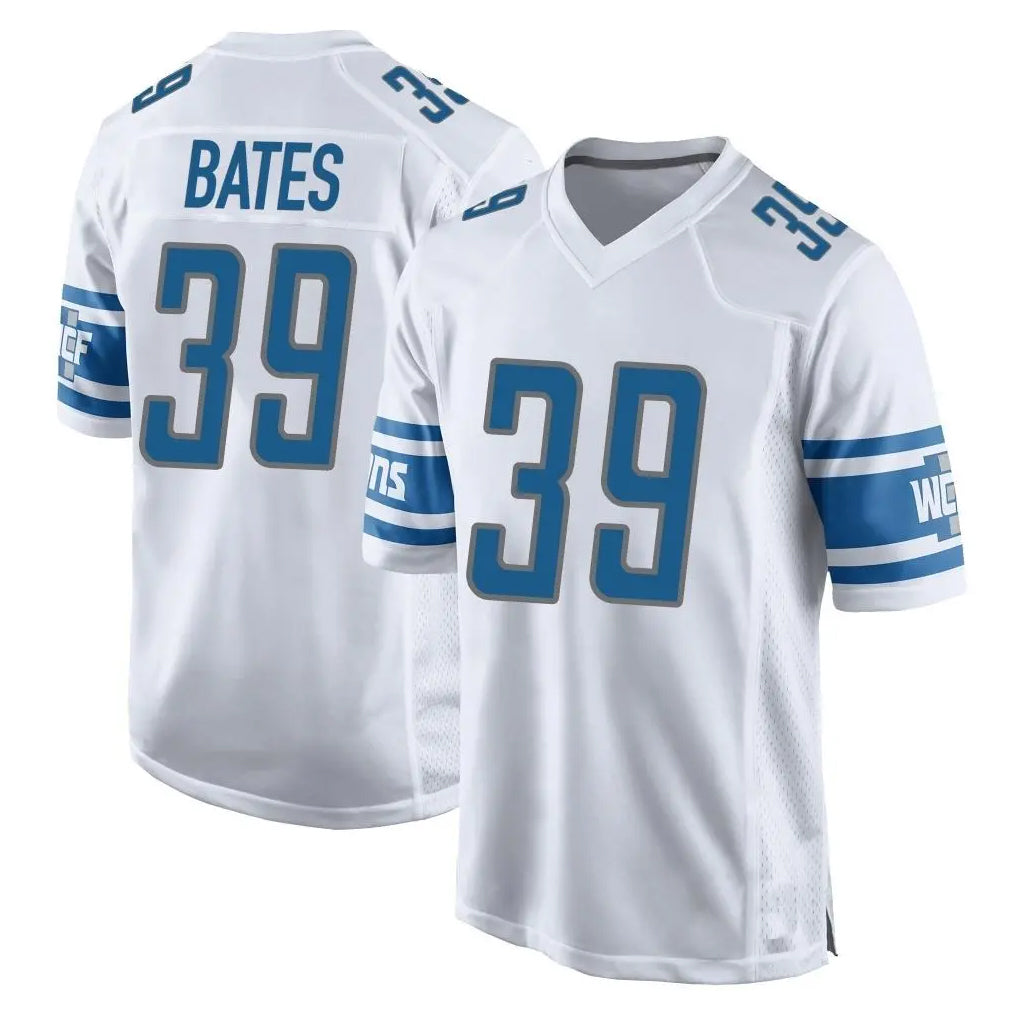 D.Lions #39 Jake Bates Player White Home Game CAdoa Stitched Jerseys