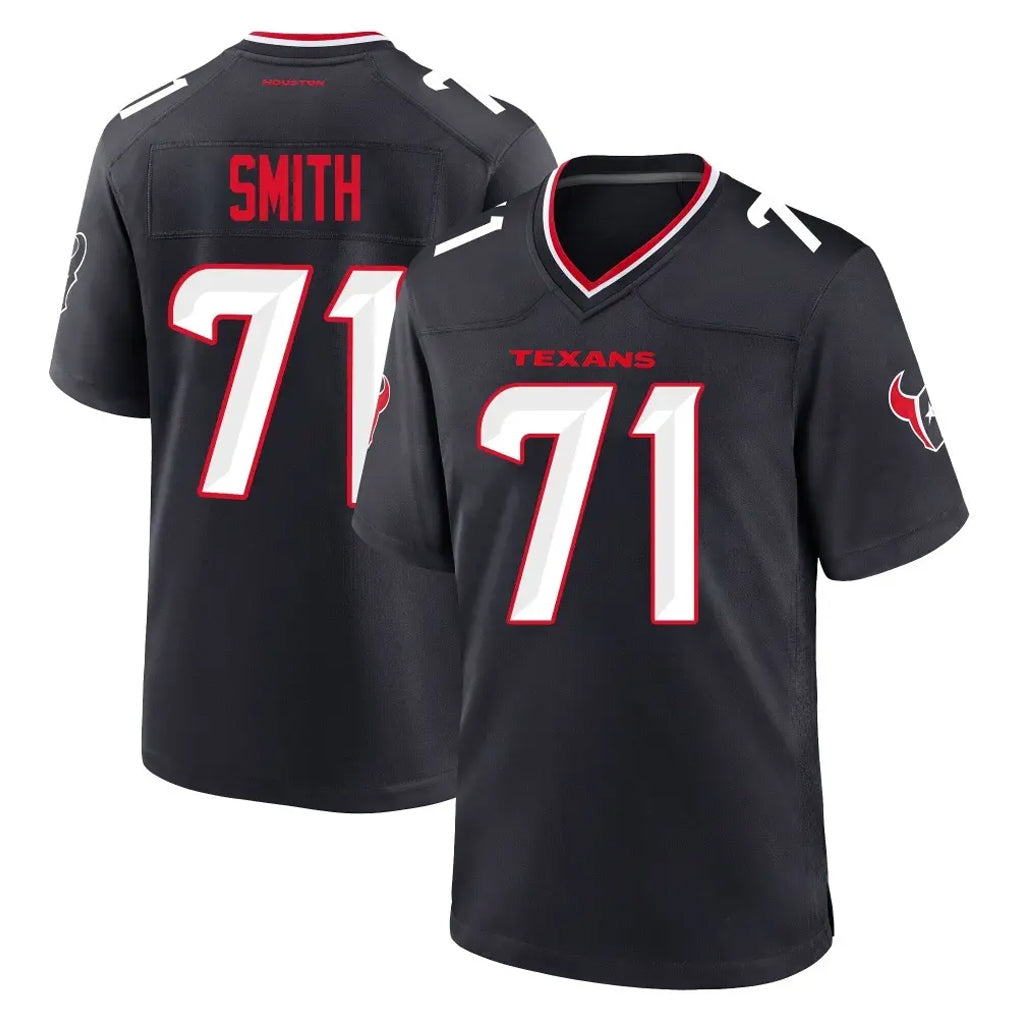 H.Texans #71 Braden Smith Player Navy Team Home Game CAdoa Stitched Jerseys