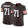 C.Browns #71 Tytus Howard Player Brown Vapor F.U.S.E. Limited Home Game CAdoa Stitched Jerseys