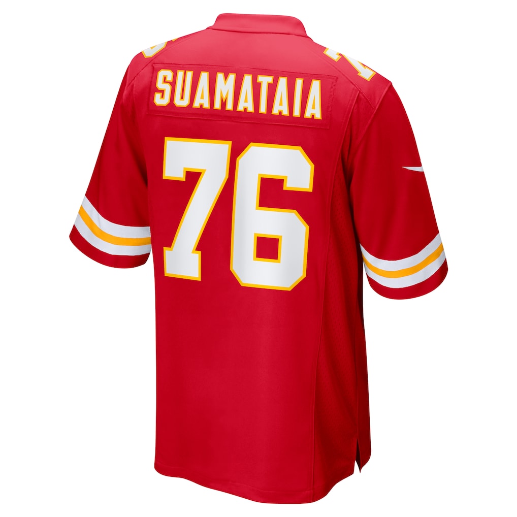CAdoa KC.Chiefs #76 Kingsley Suamataia Red Game Jersey