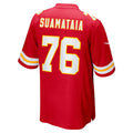 CAdoa KC.Chiefs #76 Kingsley Suamataia Red Game Jersey