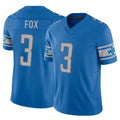 D.Lions #3 Jack Fox Player Blue Vapor F.U.S.E. Limited Home Game CAdoa Stitched Jerseys