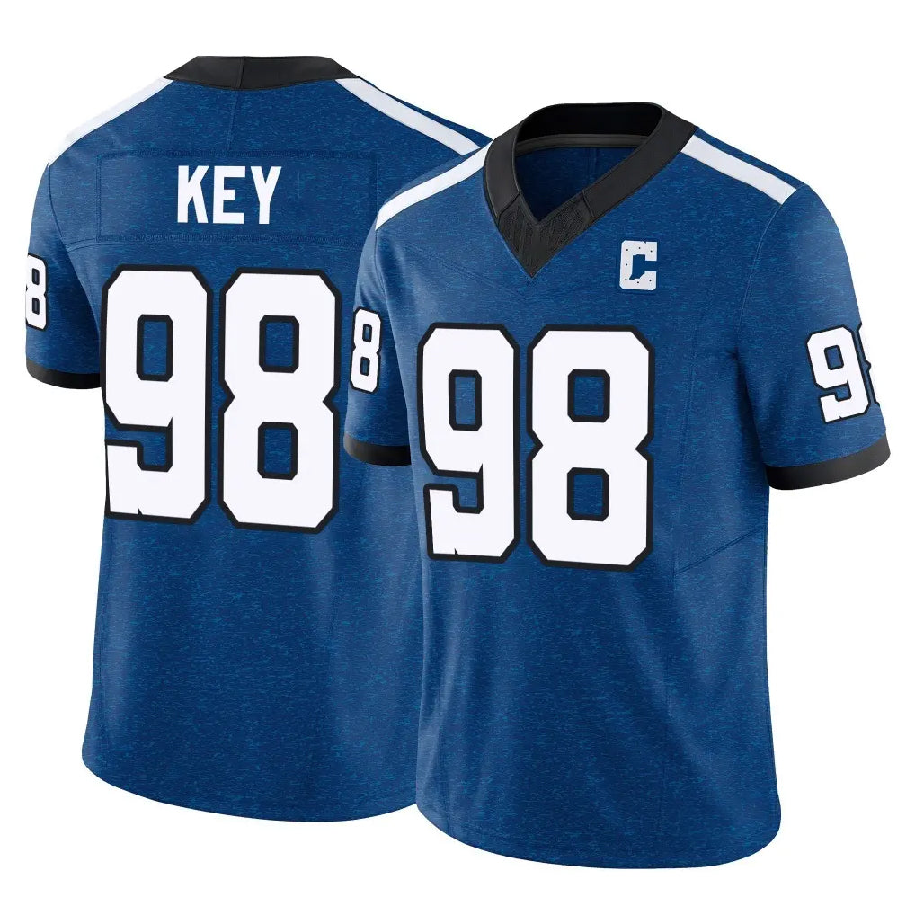 IN.Colts #98 Arden Key Player Royal Limited Indiana Nights Alternate Vapor F.U.S.E. Home Game CAdoa Stitched Jerseys