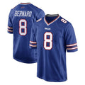 B.Bills #8 Terrel Bernard Player Royal Home Game CAdoa Stitched Jerseys