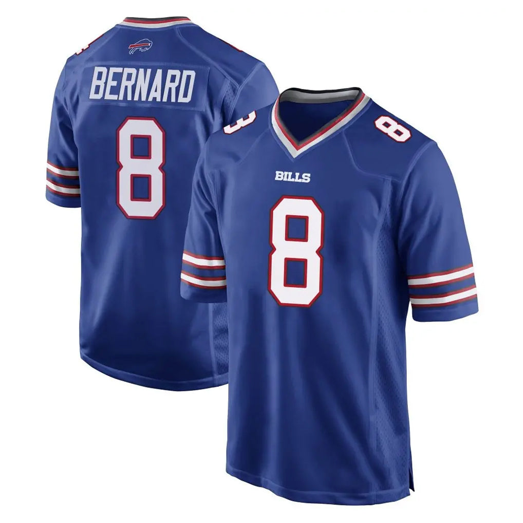 B.Bills #8 Terrel Bernard Player Royal Home Game CAdoa Stitched Jerseys