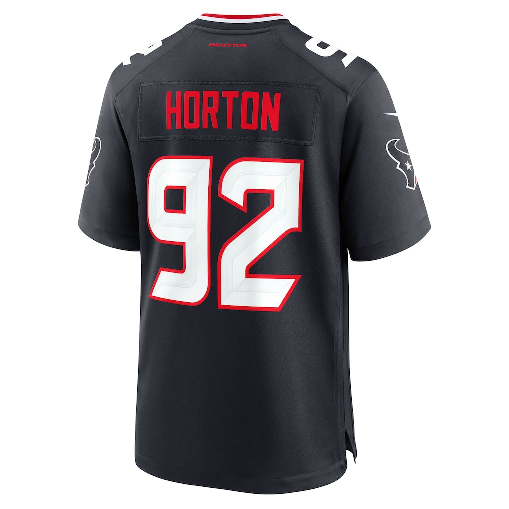 CAdoa H.Texans #92 Dylan Horton Navy Team Game Jersey
