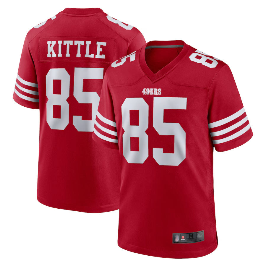 CAdoa SF.49ers #85 George Kittle Player Scarlet Player Game Stitched Jerseys