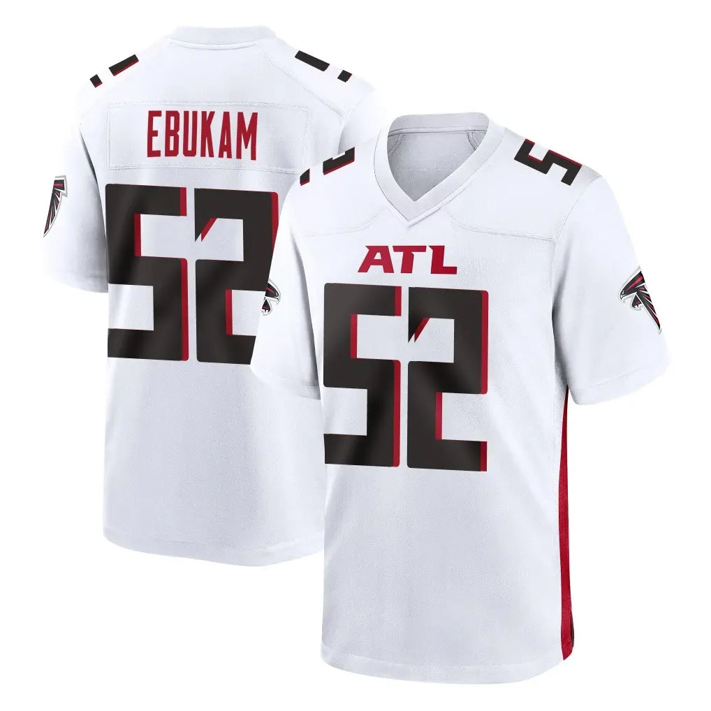 A.Falcons #52 Samson Ebukam Player White Home Game CAdoa Stitched Jerseys