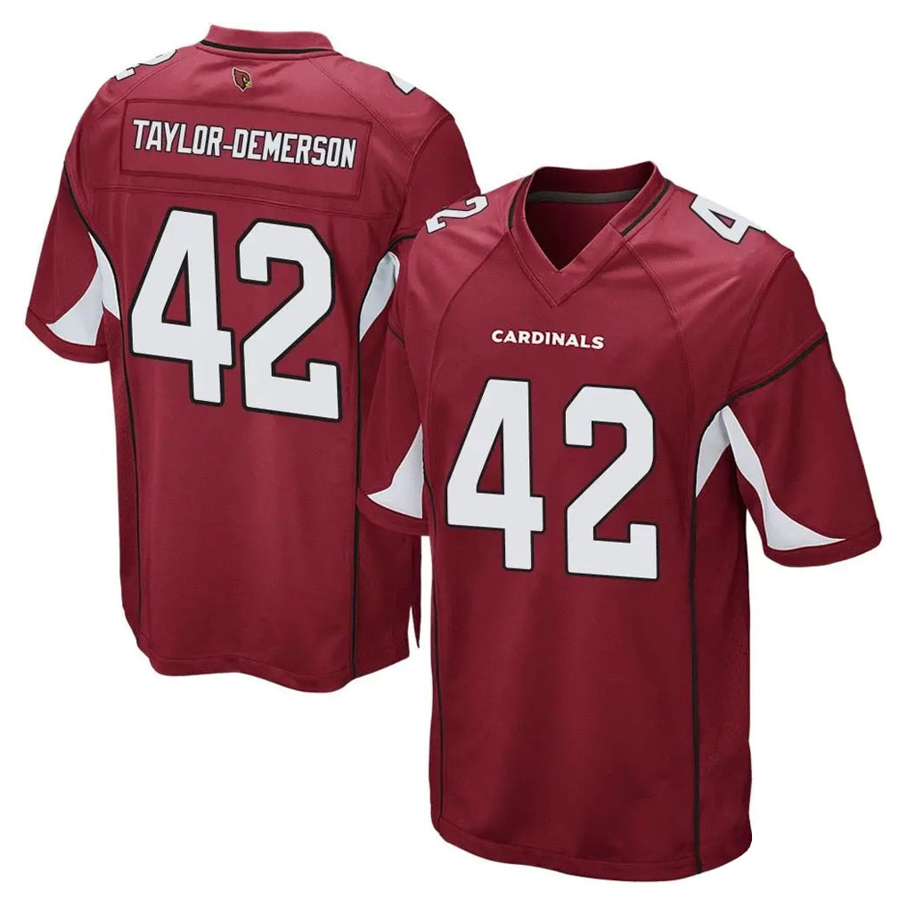 A.Cardinals #42 Dadrion Taylor-Demerson Player Cardinal Home Game CAdoa Stitched Jerseys