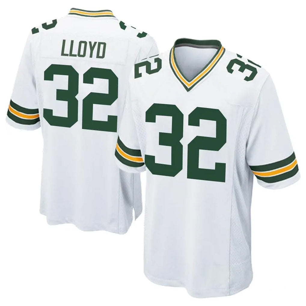 GB.Packers #32 MarShawn Lloyd Player White Home Game CAdoa Stitched Jerseys