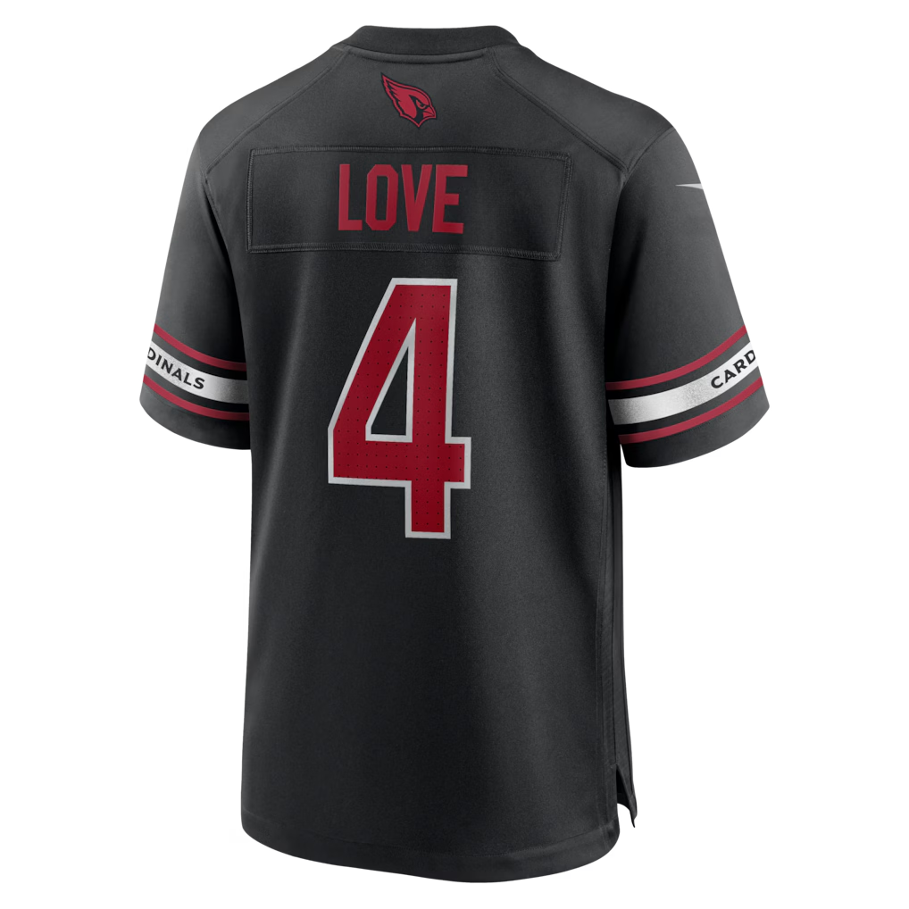 CAdoa A.Cardinals #4 Jeremiyah Love Black Game Player Stitched Jerseys