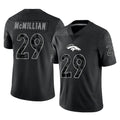 D.Broncos #29 Ja'Quan McMillian Player Black Reflective Limited CAdoa Stitched Jerseys