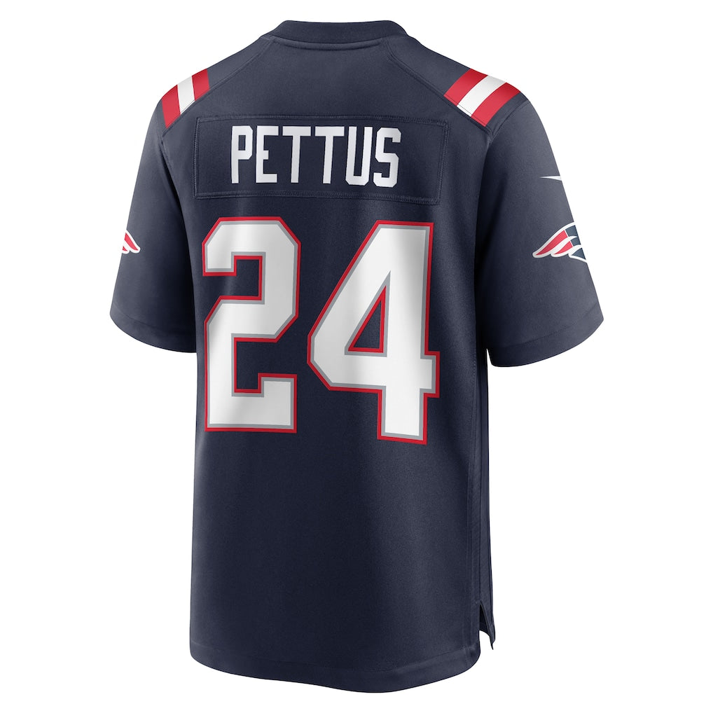 CAdoa NE.Patriots #24 Dell Pettus Navy Game Retired Player Jersey