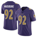 B.Ravens #92 Nnamdi Madubuike Player Purple Color Rush Vapor Untouchable Limited Home Game CAdoa Stitched Jerseys