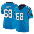 C.Panthers #68 Damien Lewis Player Blue Vapor F.U.S.E. Limited Home Game CAdoa Stitched Jerseys