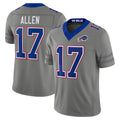 B.Bills #17 Josh Allen Player Gray Nickel City Limited Home Game CAdoa Stitched Jerseys