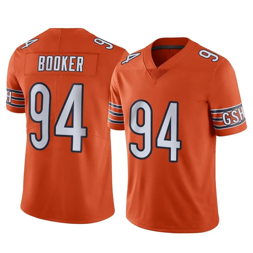C.Bears #94 Austin Booker Player Orange Alternate Vapor Limited Home Game CAdoa Stitched Jerseys