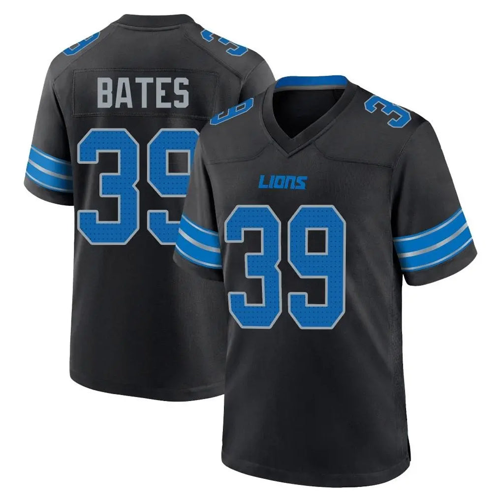 D.Lions #39 Jake Bates Player Black Alternate Home Game CAdoa Stitched Jerseys