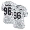B.Bills #96 Deone Walker Player Arctic Camo Salute to Service Limited Game CAdoa Stitched Jerseys