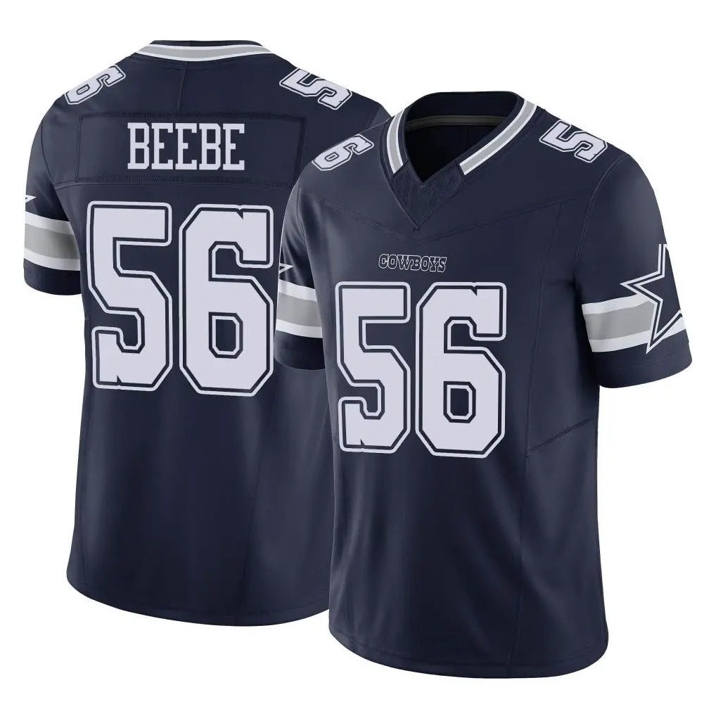 D.Cowboys #56 Cooper Beebe Player Navy Limited Vapor F.U.S.E. Home Game CAdoa Stitched Jerseys