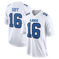 D.Lions #16 Jared Goff Player White Fashion Home Game CAdoa Stitched Jerseys