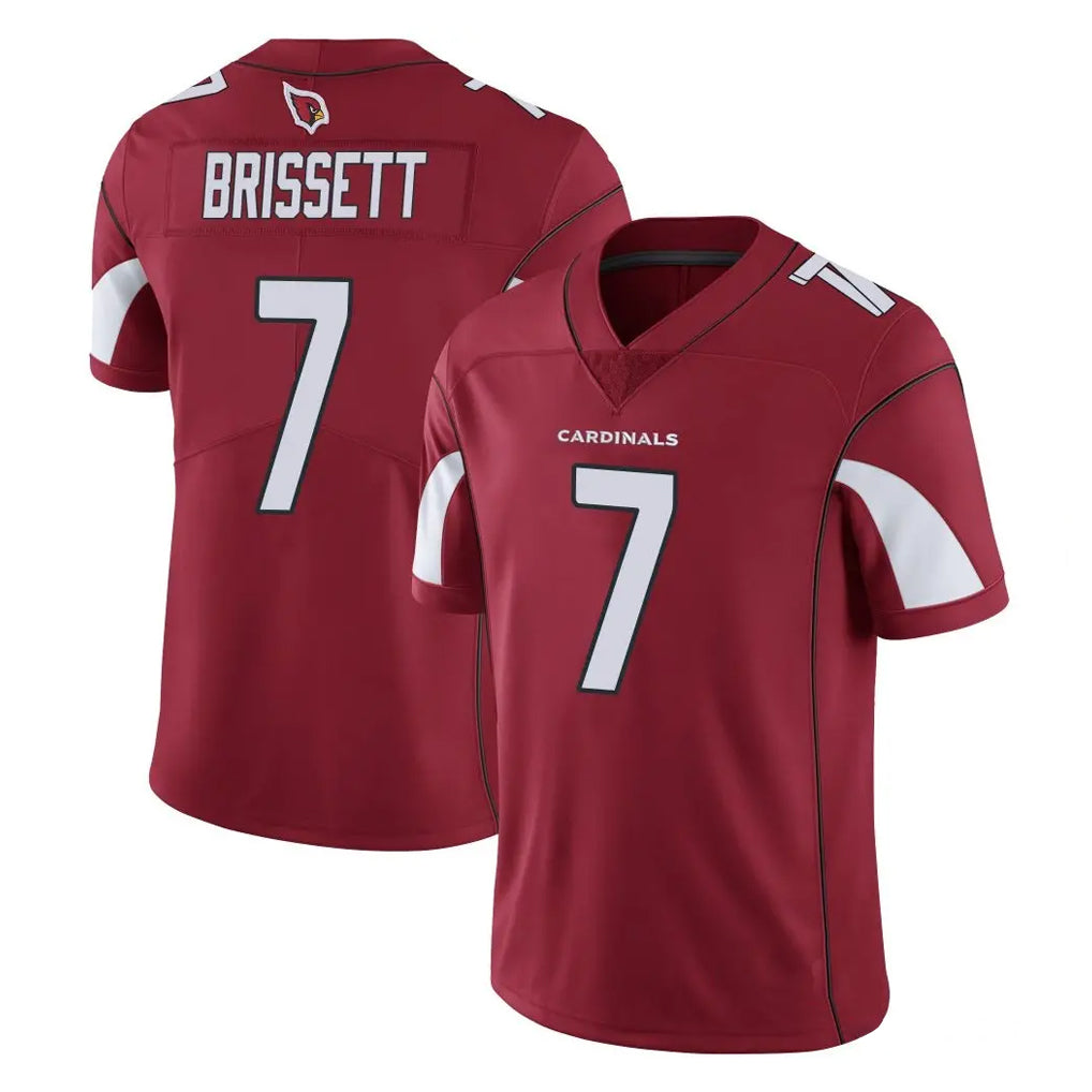 A.Cardinals #7 Jacoby Brissett Player Cardinal Vapor Limited Home Game  CAdoa Stitched Jerseys