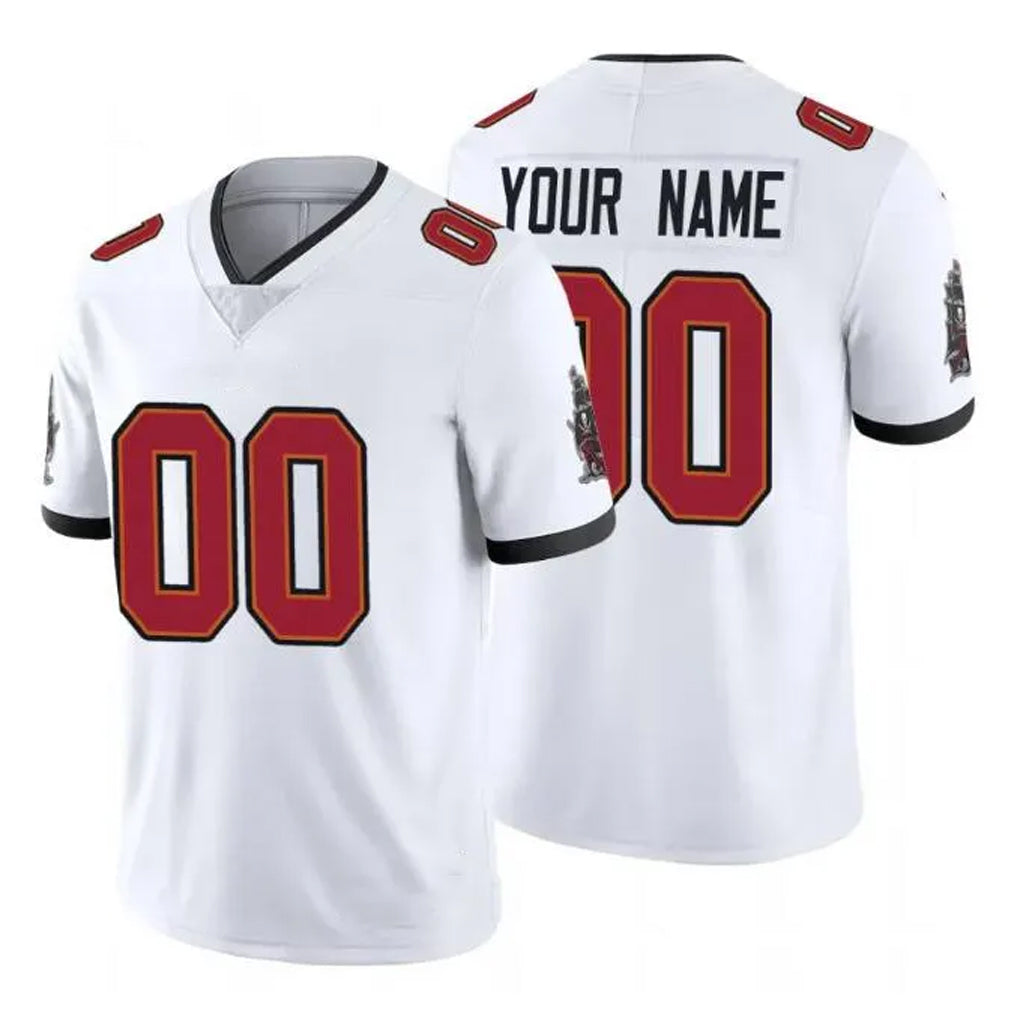 Custom TB.Buccaneers White Limited Vapor Untouchable Home Game Any Name & Numbers CAdoa Stitched Jerseys