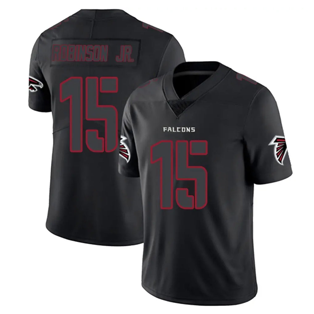 A.Falcons #15 Brian Robinson Player Black Impact Limited Game CAdoa Stitched Jerseys