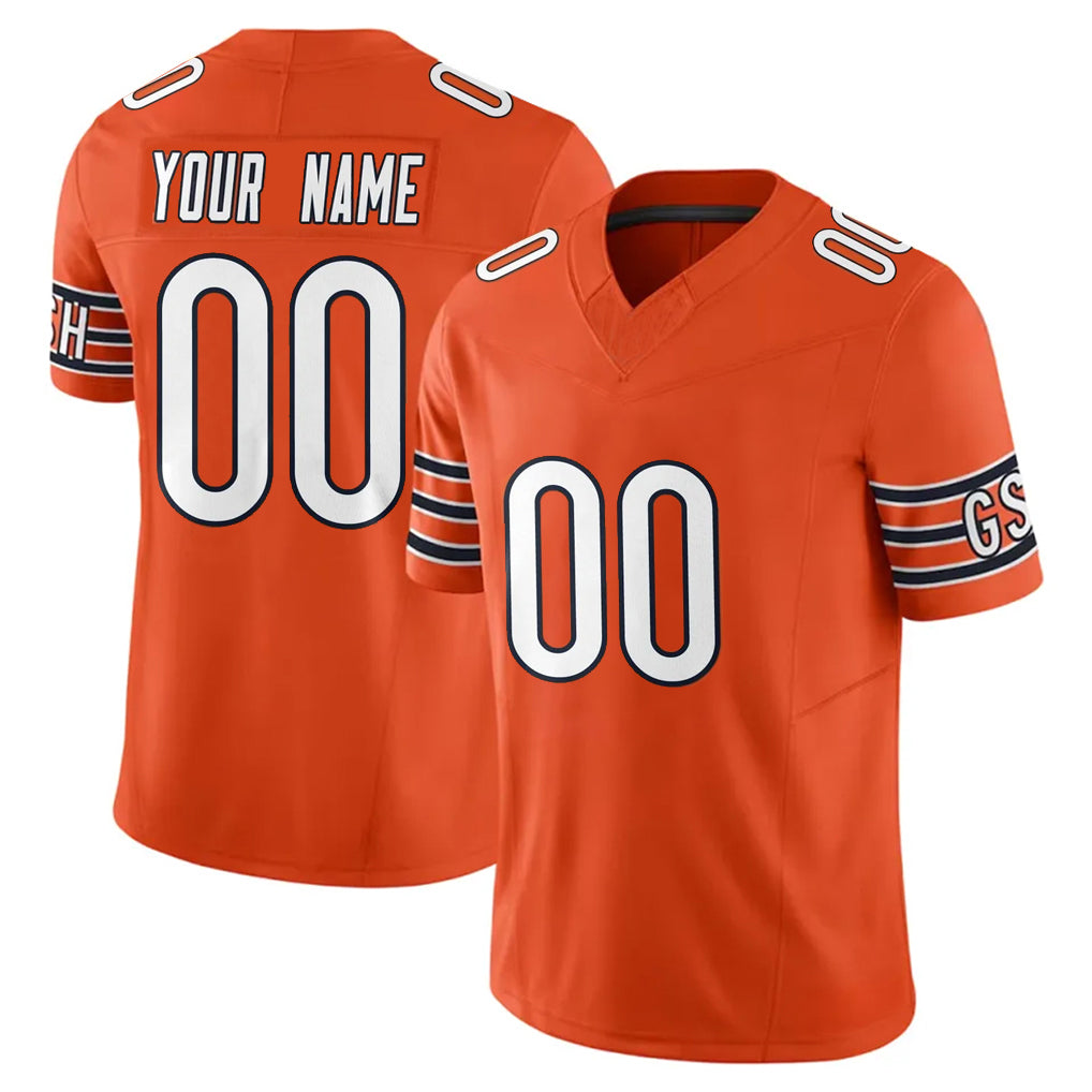 Custom C.Bears Orange Vapor F.U.S.E. Limited Home Game Any Name & Numbers CAdoa Stitched Jerseys