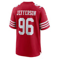 CAdoa SF.49ers #96 Jordan Jefferson Scarlet Team Game Jersey