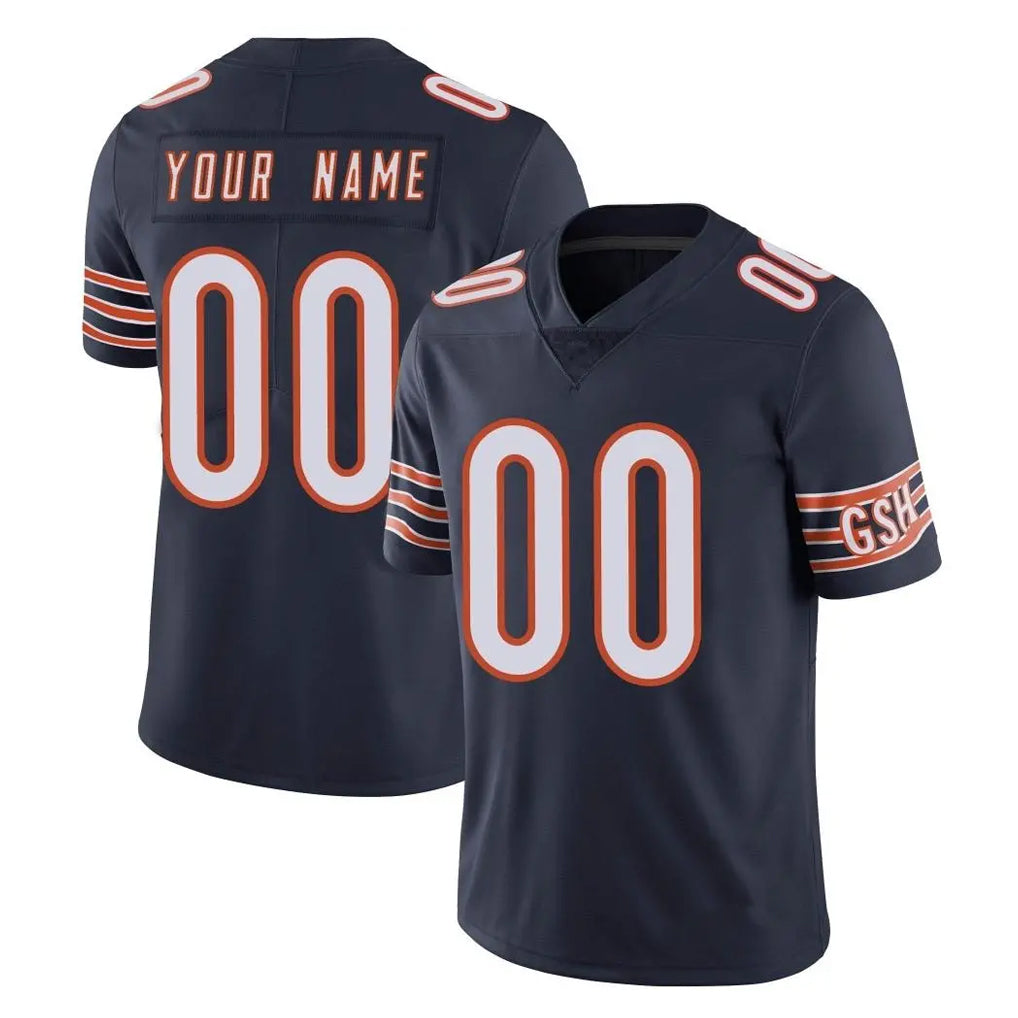 Custom C.Bears Navy Vapor Untouchable Limited Home Game Any Name & Numbers CAdoa Stitched Jerseys