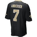 CAdoa NO.Saints #7 Morten Andersen Black Game Retired Player Jersey