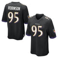 B.Ravens #95 Tavius Robinson Player Black Home Game CAdoa Stitched Jerseys