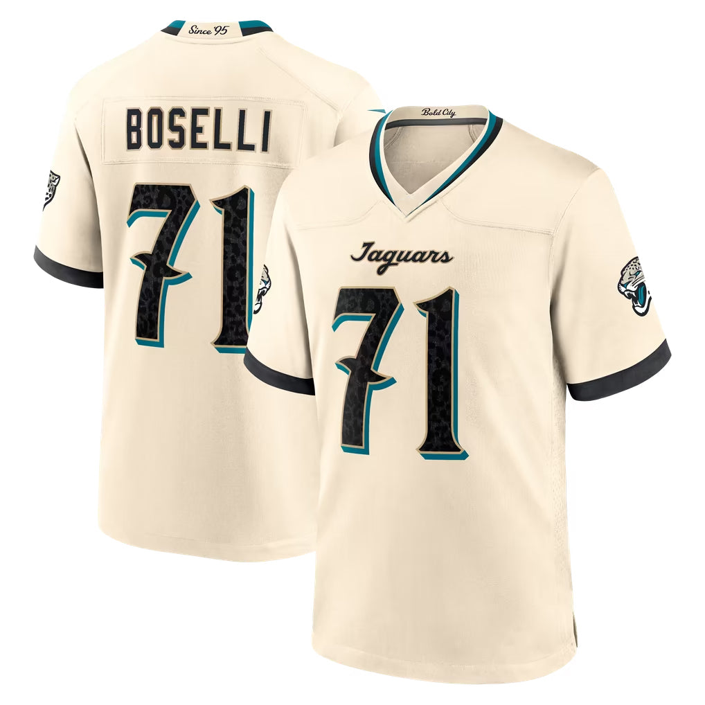 J.Jaguars #71 Tony Boselli?Player Natural 2026 Rivalries Collection Game CAdoa Stitched Jerseys