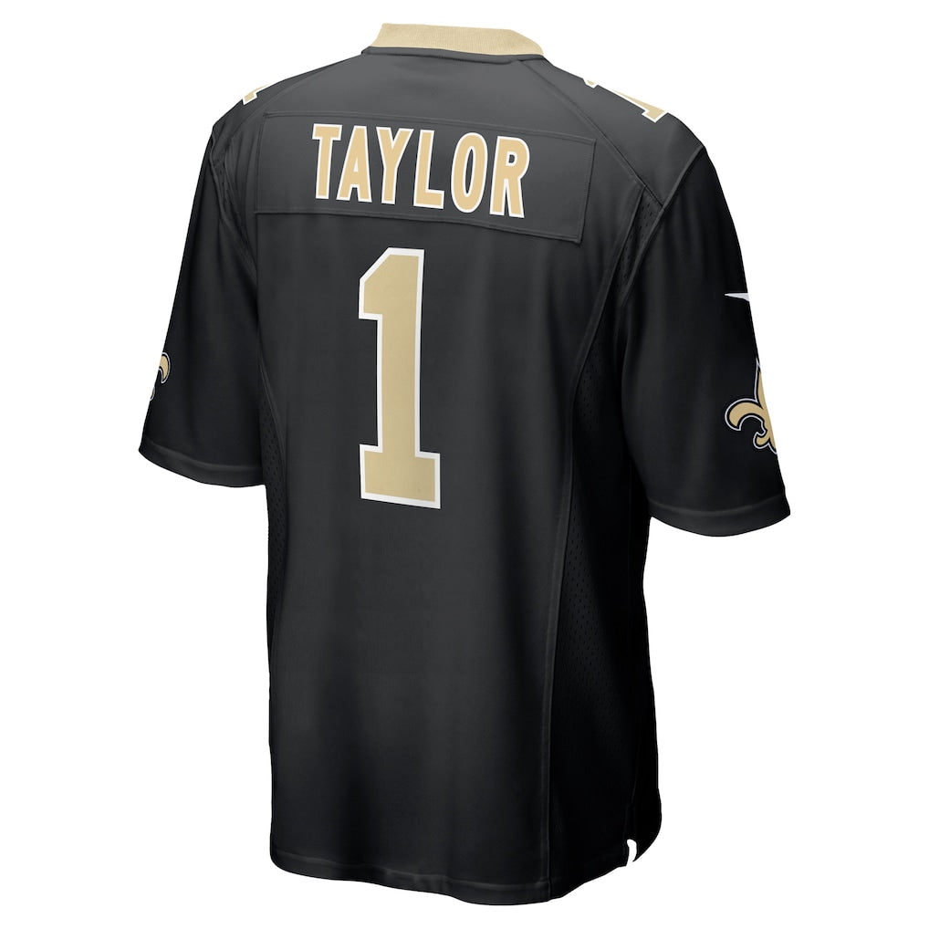 CAdoa NO.Saints #1 Alontae Taylor Black Team Game Jersey