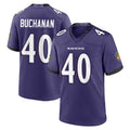B.Ravens #40 Teddye Buchanan Player Purple Limited Home Game CAdoa Stitched Jerseys