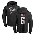 A.Falcons #6 Nick Folk Player Black LOGO Pullover Hoodies Home Game CAdoa Stitched Jerseys
