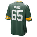 CAdoa GB.Packers #65 Aaron Banks Green Team Game Jersey