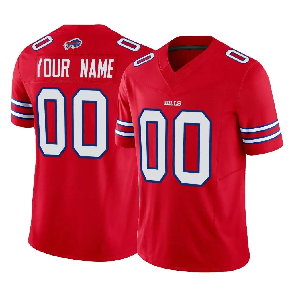 Custom B.Bills Red Vapor F.U.S.E. Limited Home Game Any Name & Numbers CAdoa Stitched Jerseys