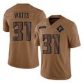 A.Falcons #31 Xavier Watts Player Brown Salute To Service Limited CAdoa Stitched Jerseys