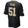 CAdoa NO.Saints #51 Jonathan Vilma Black Game Retired Player Jersey